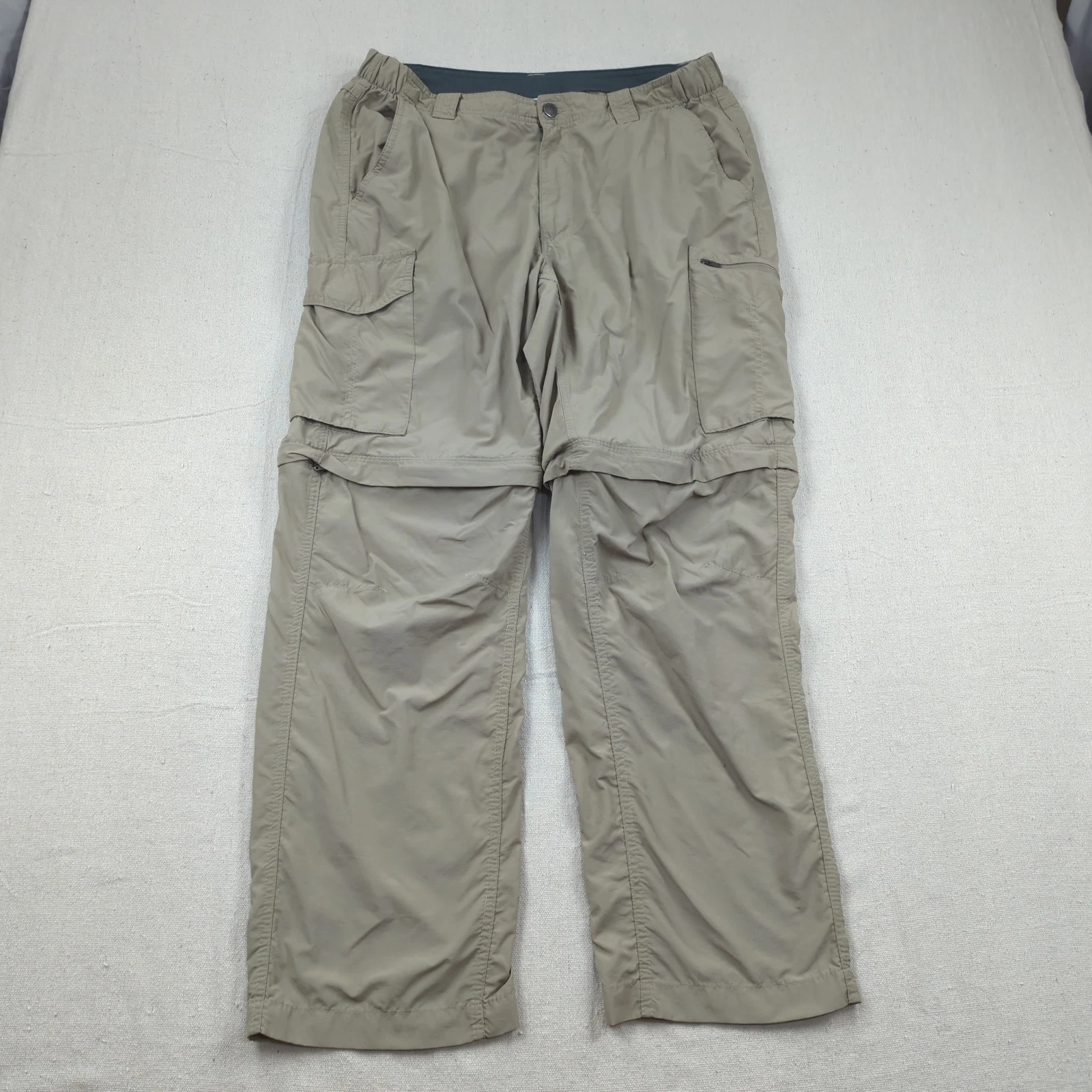 Columbia Pants Mens 36x30 Brown Omni Shade Convertible Fishing Casual Outdoor
