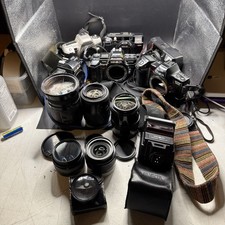 Vintage Camera Lens Lot - Minolta Nikon Vivitar - UNTESTED AS IS