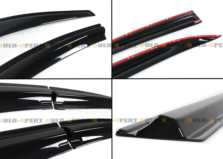 JDM Mugen Style 3D Window Visor Rain Guards For 2004-2008 Acura TL - Smoke Tint 8 thumbnail image