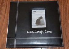 Pioneer E-Z Load 12x12 Memory Album Black Live, Laugh, Love 20 Top Loading Pages
