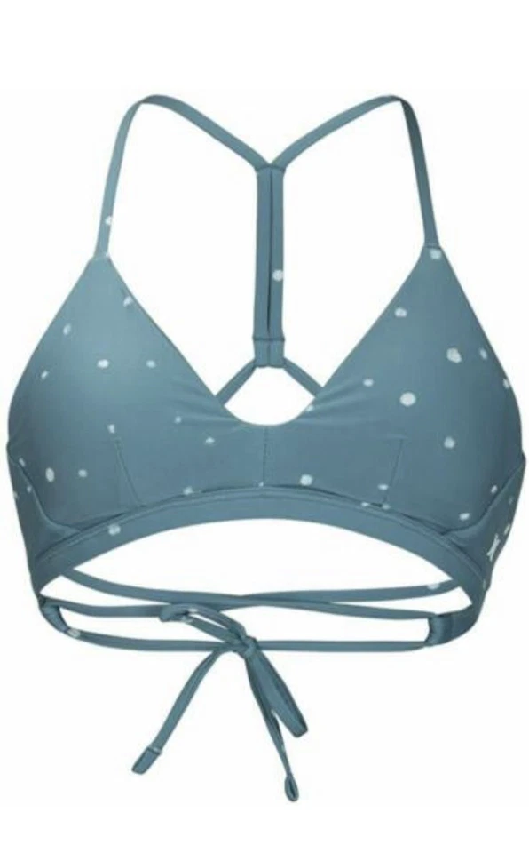 Bikini Hurley Pequeño XS Verde Lunares Ajustable Surf Top Verde Azulado Tirantes Natación Nuevo con Etiquetas Foto 2 de 4