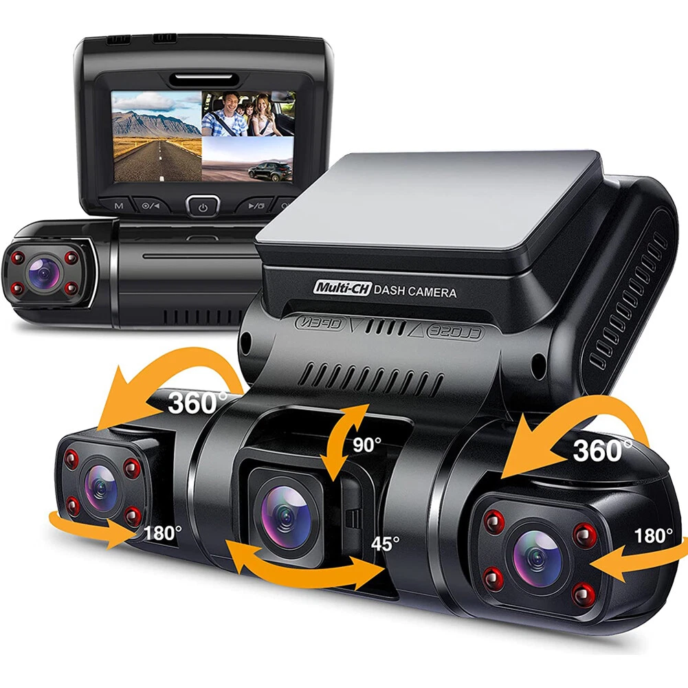 Wifi Car DVR Video recorder Camera 3 Channel Dash Cam Three Way Triple  cameras