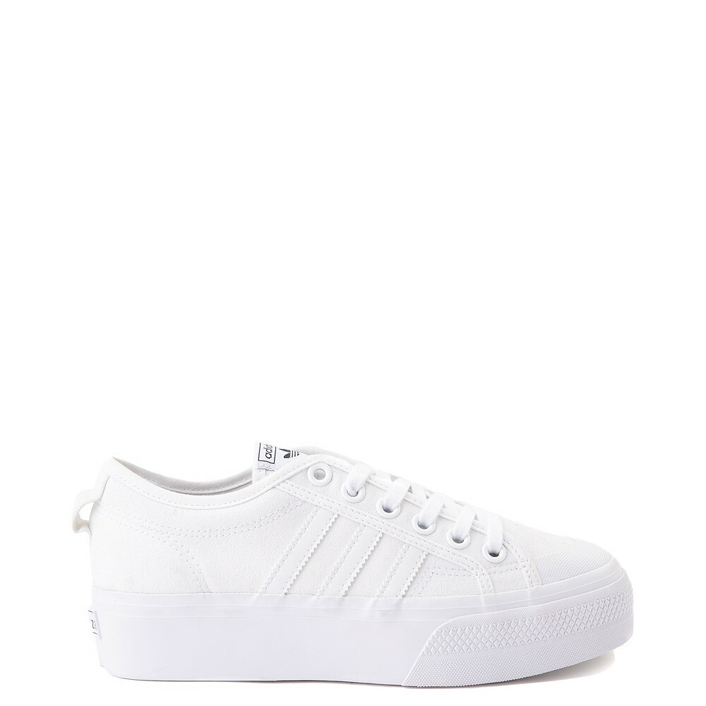 NEW adidas Nizza White Mono Platform Womens Shoes Monochrome | eBay