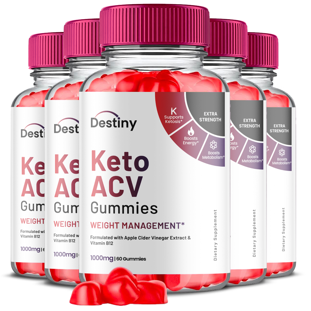 (5 Pack) Destiny Keto ACV Gummies for Weight Loss and Fat Burning (300 Gummies)