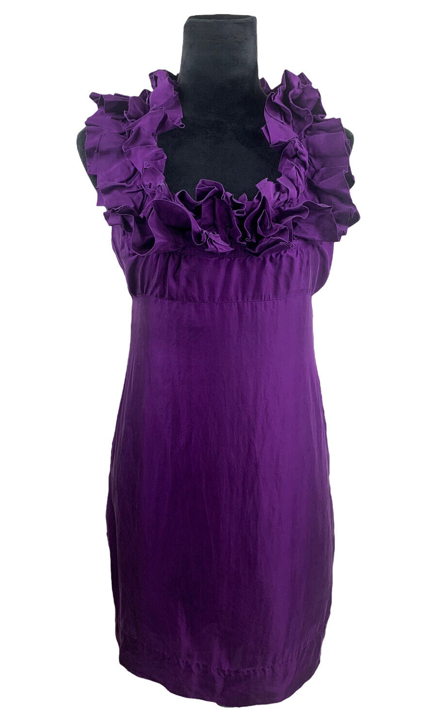 Anthropologie Yoana Baraschi Dress 100% Silk Purp… - image 1