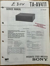 SONY TA-AV411 INTEGRATED STEREO AMPLIFIER ORIGINAL SERVICE MANUAL