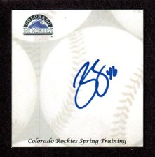 Zach Jemiola ( RHP MINORS 2012-17 ) ROCKIES  SIGNED AUTOGRAPH AUTO 3x5 INDEX COA
