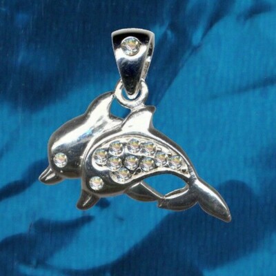 I Dolphin Pendant I Genuine 925 Solid Sterling Silver I Zodiac Pisces I