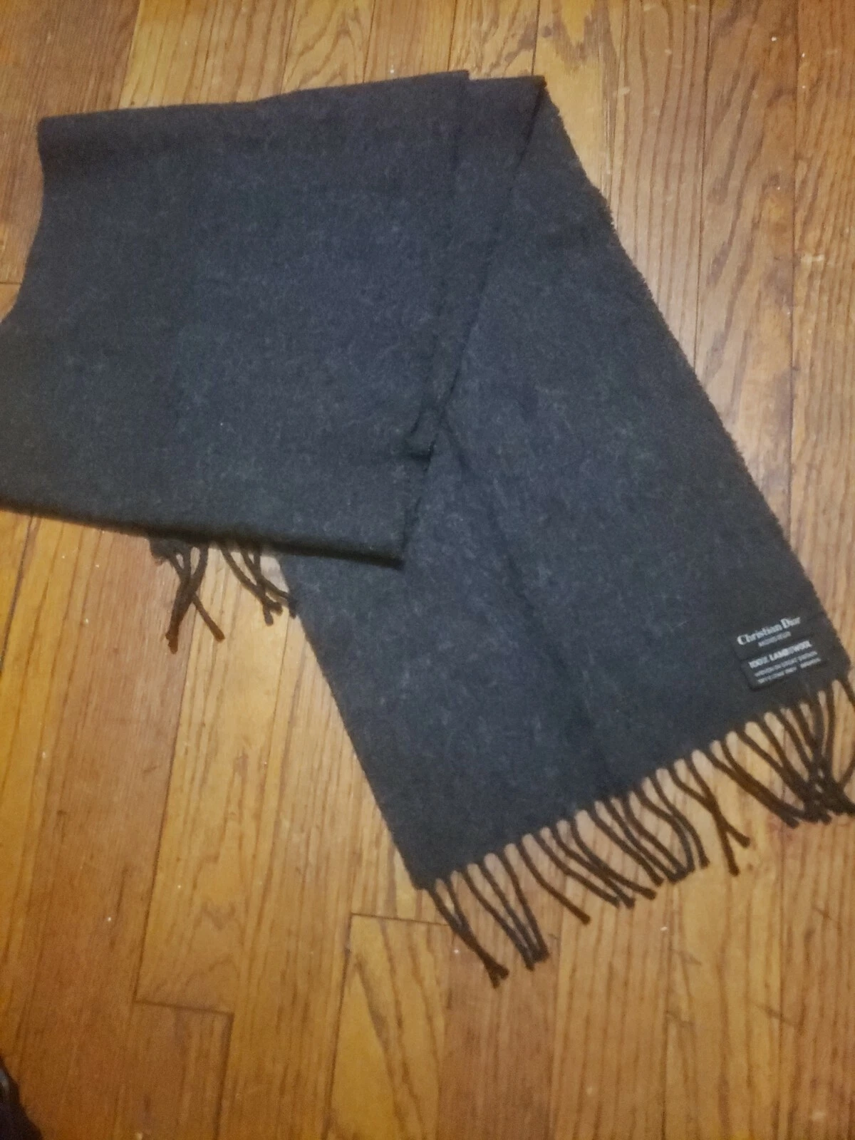 FOULARD HOMME VINTAGE CHRISTIAN DIOR 100% laine d'agneau FABRIQUÉ EN GRANDE BRETAGNE