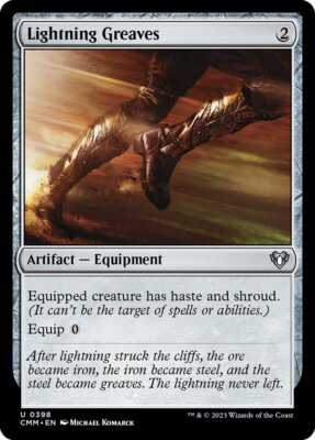 MTG Magic the Gathering Lightning Greaves (398/1173) Commander Masters LP