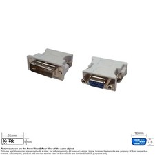 Video Adapter DVI 6 5 11-pin Analog Male VGA HD 15-pin Female