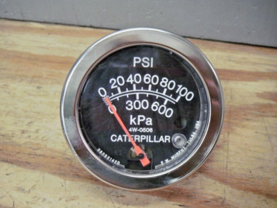 CAT 0-100 PSI Caterpillar 4W-0506 Pressure Gauge 3-1/8'' Face