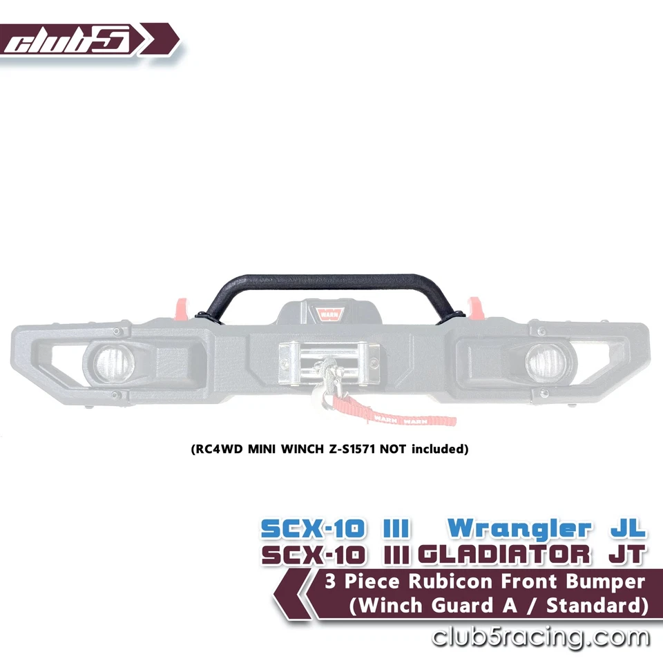 Winch Guard ( A ) for 3-Piece Rubicon Bumper SCX10 III Jeep Wrangler /Gladiator - Image 3 of 4