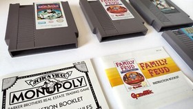 NES 4 Board Game Lot Monopoly Family Feud Pictionary Wheel of Fortune All Tested