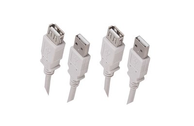 2PACK  6Ft USB 2.0 Extension Cable Cord Type A Female to A Male  Cable White New