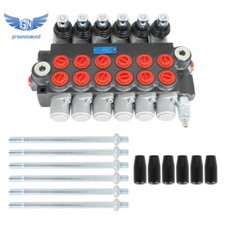 6 Spool Hydraulic Directional Control Valve 11GPM Adjustable 3600PSI