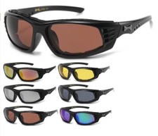 Choppers Padded Oval Wrap Riding Sunglasses CP946  NEW  FREE Shipping 