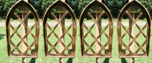 Large Farmhouse Cottage Wall Window Handmade Distressed Wood - Lattice - Picture 12 of 12