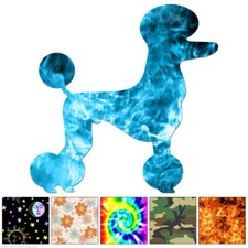 Fancy Poodle - Decal Sticker - Multiple Patterns  Sizes - ebn6521