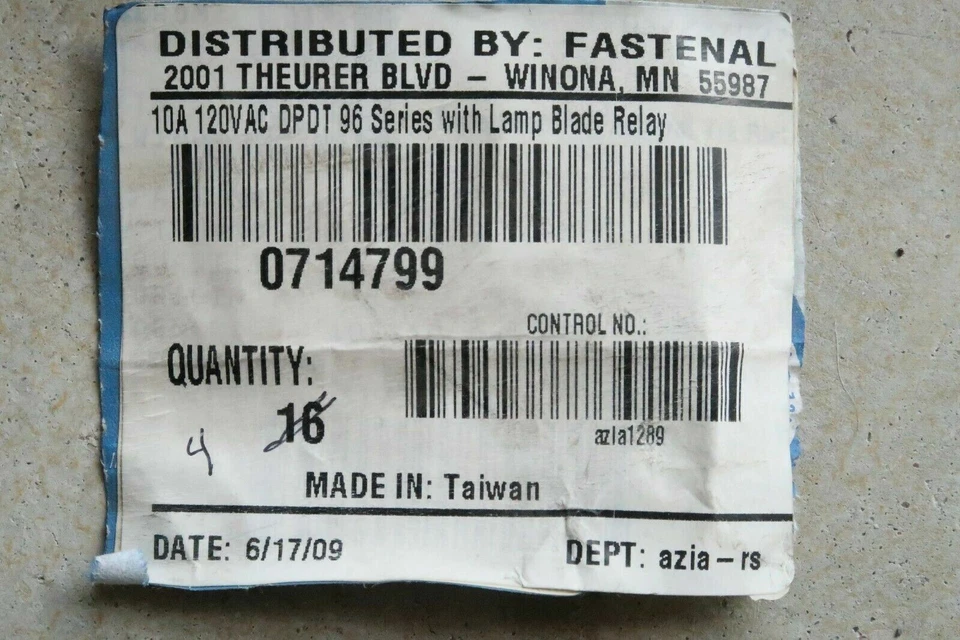 2 pcs ADVANCE CONTROLS 105710, 10A 120VAC 28VDC Lamp Blade Relays 9666A1203 - Image 4 of 4