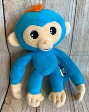 Plush Monkey Fingerlings Interactive Stuffed Animal Blue Boris Sounds Toy Pet
