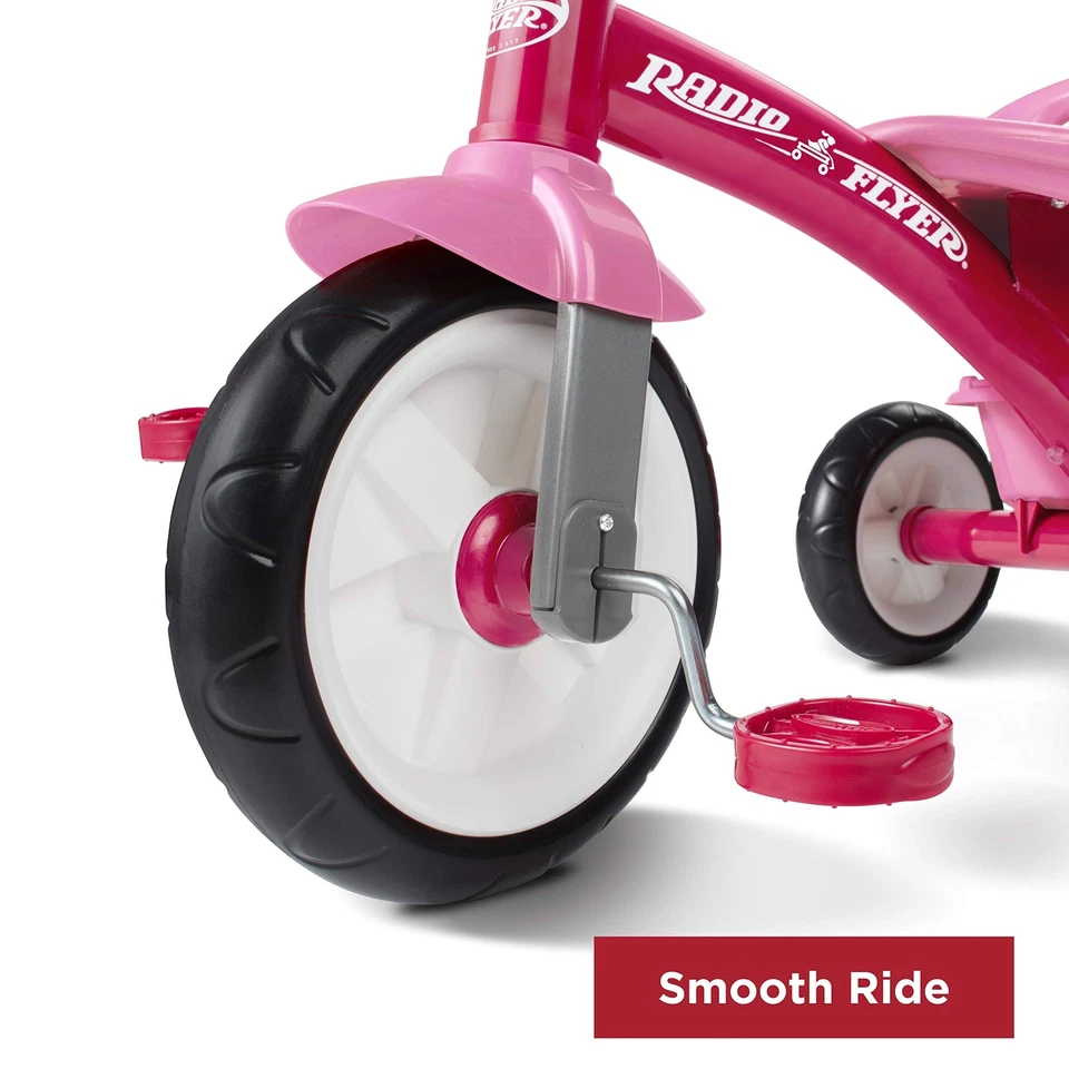 Radio Flyer Pink Rider Trike, triciclo externo para crianças de 3 a 5 anos (Amazon E... - Imagem 3 de 4