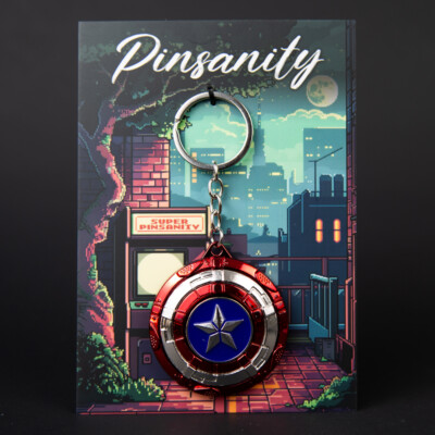 Captain America Spinner Keychain - Marvel Avengers