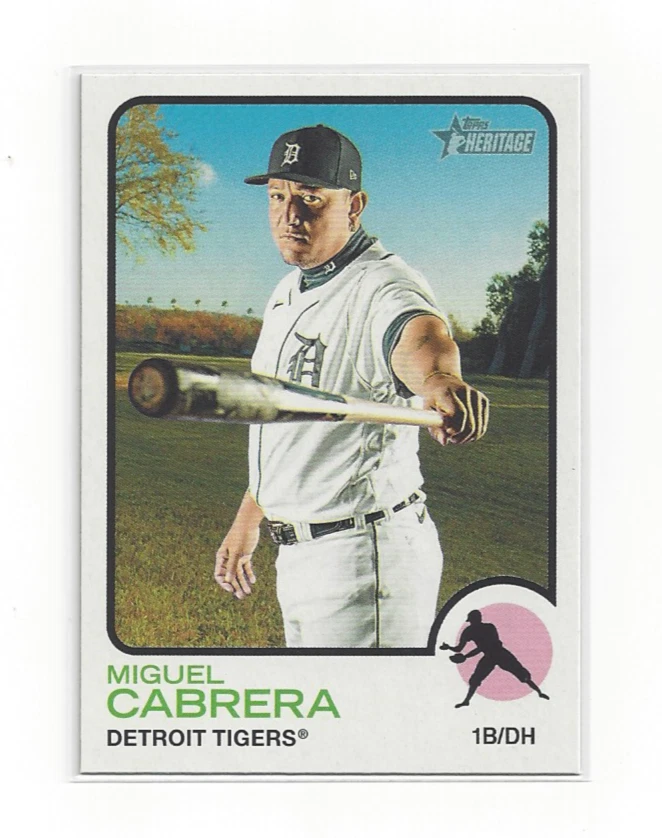 Miguel Cabrera 2022 Topps Heritage #340 Tigers HOF Legend Retro MLB Card RAW