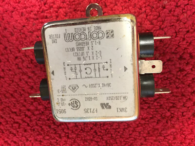 3VK1 CORCOM  Power Line Filter, Chassis, General Purpose, 250 VAC, 3 A, Sing NOS