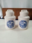 Vintage McCoy Stoneware Blue Willow Salt & Pepper Shakers USA Made