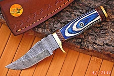 CUSTOM MADE HAND FORGED DAMASCUS STEEL SKINNER HUNTING CAMPING KNIFE 2141