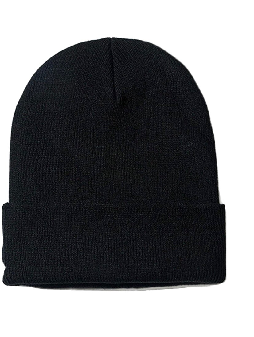Black Beanie Hat - Brand New Winter Knit Cap-image