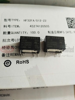 HF32FA/012-Z2 Power Relay 5A 250VAC 5 Pins x 10pcs