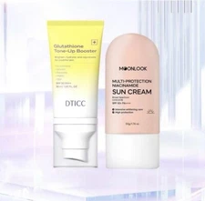 DTICC Glutathione Tone Up Booster & MOONLOOK Sun Cream SPF50+ PA++++ BUNDLE 