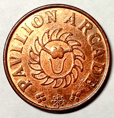 Vintage Amusement Token, 5 Points, Point Pleasant Beach Pavillion Arcade, NJ