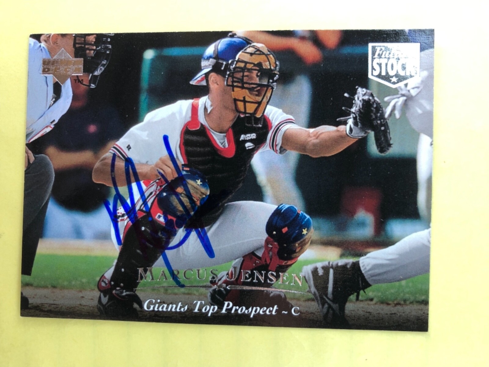 1995 Upper Deck Minors Giants Marcus Jensen Autographed Card #158