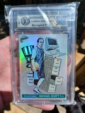 Micheal Scott Downtown Card. Custom Art Card. The Office. Random Holo