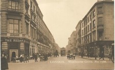 Bayswater. Westbourne Grove at Queens Road # 1786 by Lewis. Bus & The Redan.