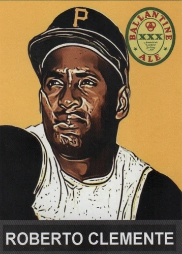 Roberto Clemente Ballantine Ale Advertisement Promo Rp Facsimile Autograph Card