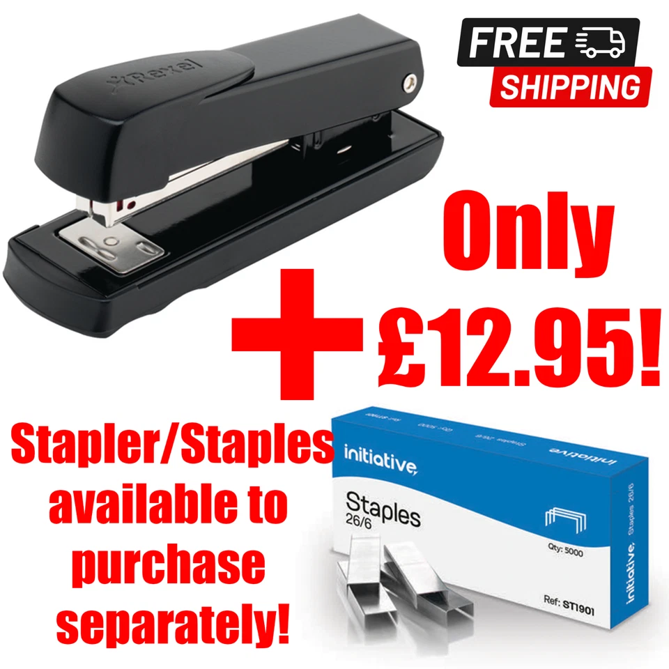 Rexel Metal Meteor Stapler plus 5000 Staples, Home Office School 20 sheets paper