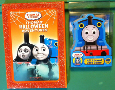  THOMAS' HALLOWEEN ADVENTURES  New DVD & All Aboard Card Game 5x Used Books