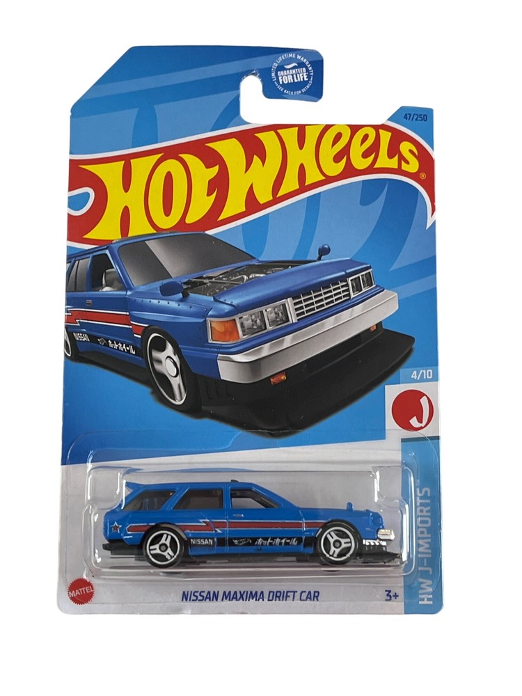 Hot Wheels Car Nissan Maxima Drift J Imports Collection Toy Race Cars Blue 1 64