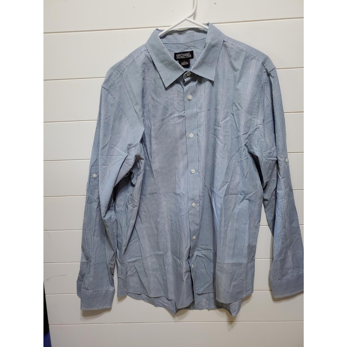 michael kors dress shirts women Linen Cropped Shirt in LT BOUQUET - Sale