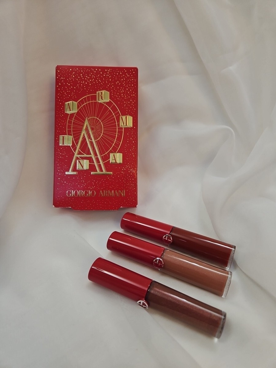 Armani Lip Maestro Mini Lip Kit Shades 109/405/532 3x 0.12oz NIB