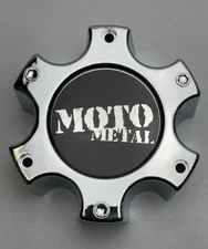 USED Moto Metal Chrome 6 Lug Wheel Center Cap NO SCREWS 306B1396H CAP M-932