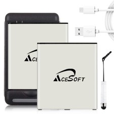 2 x 3700mAh Battery Quick Charger USB Cable For Samsung Galaxy J2 Shine SM-J260A