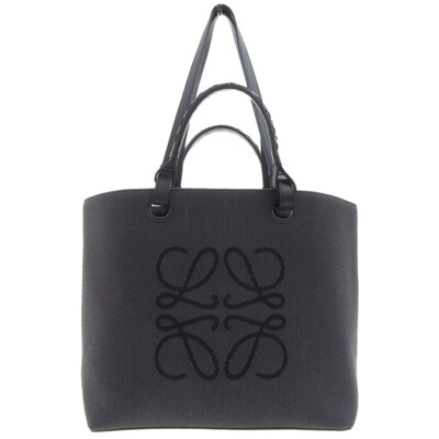 Loewe Anagram Tote Bag 2Way Canvas/Leather Gray Ob1511