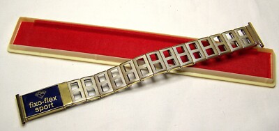 NOS Rolled Gold Rowi Fixo-Flex Stretch Watch Strap 20mm Lug. New Old Stock