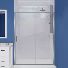 60 x 72 ANZZI Halberd SD-AZ052-02CH Frameless Sliding Shower Door Chrome