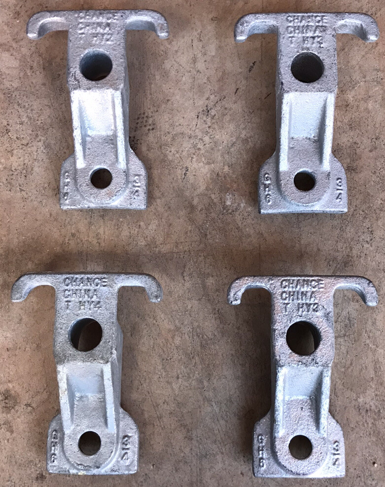 4 Pack!!! Guy Wire Hook Ram's Head 18,350 Lbs 1/2” Strand w